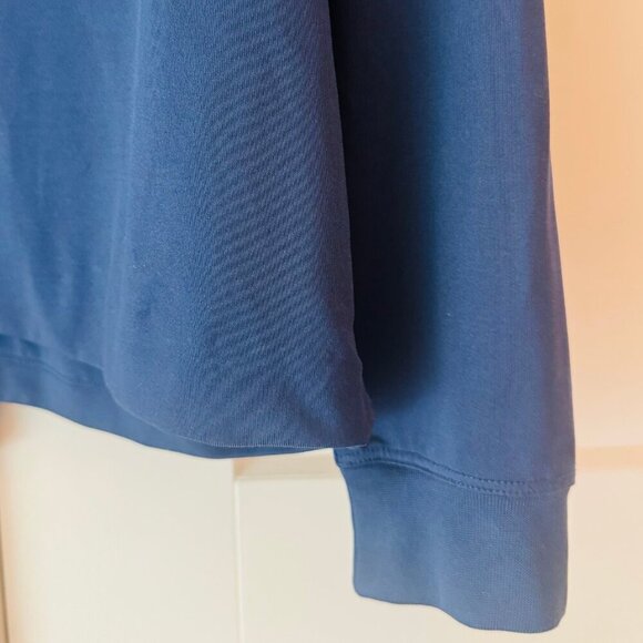 Tourney Golf 1/4 Zip Pullover ⛳️ Navy Blue M Gold Crest | Performance Stretch - Picture 10 of 10